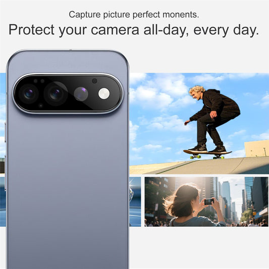 Protector de cámara trasera Techsuit para Google Pixel 11 Pro, vidrio templado, negro