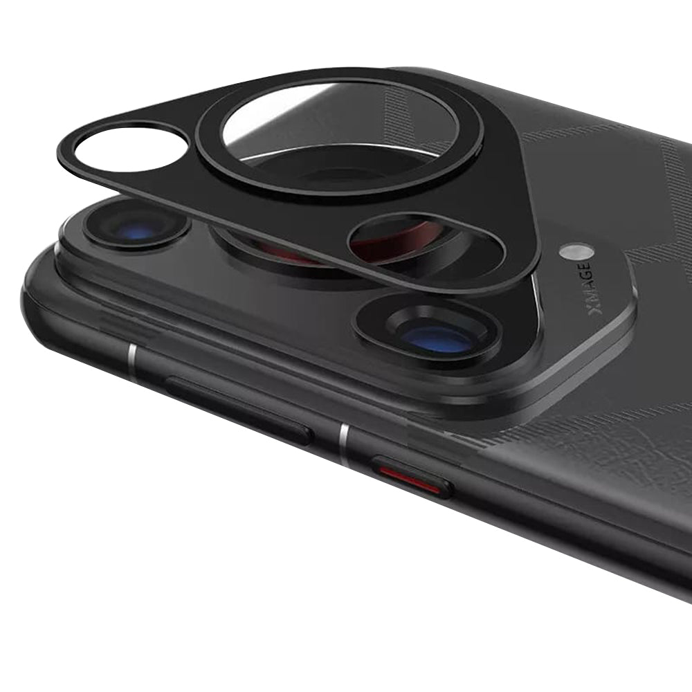 Protector de cámara trasera Techsuit para Huawei Pura 70 Ultra, Cristal Templado, Negro
