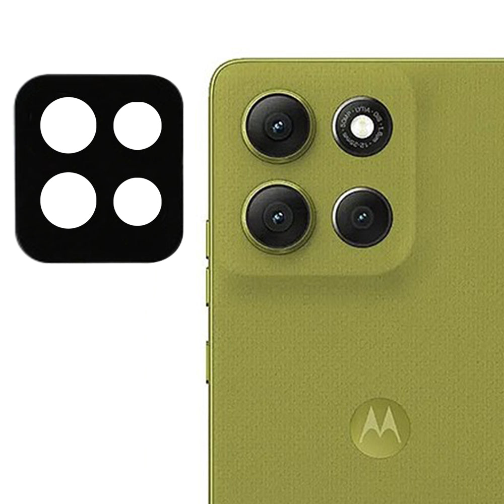 Protector de cámara trasera Techsuit para Motorola Moto G86, vidrio templado, negro