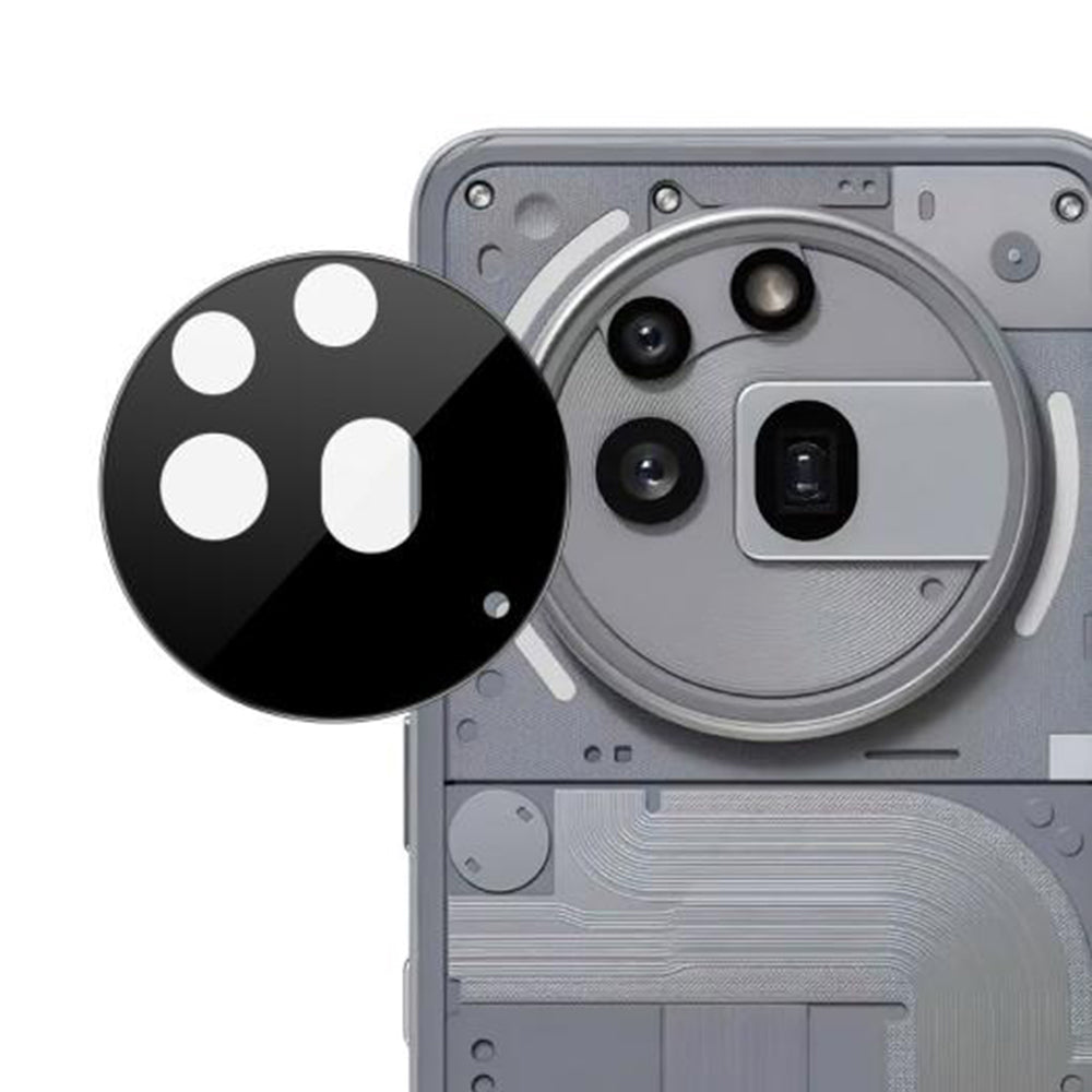 Protector de cámara trasera Techsuit para Nothing Phone (3a) Pro, vidrio templado, negro