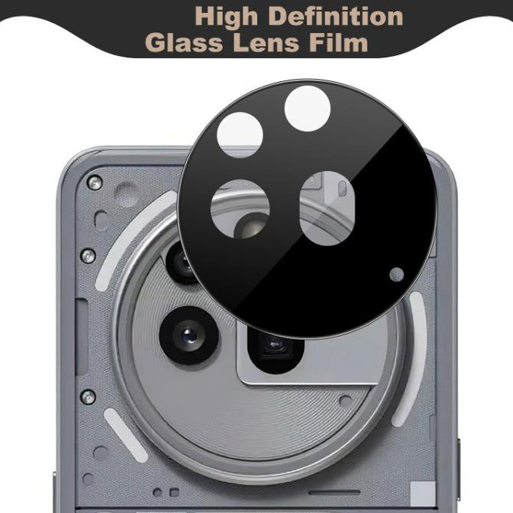 Protector de cámara trasera Techsuit para Nothing Phone (3a) Pro, vidrio templado, negro