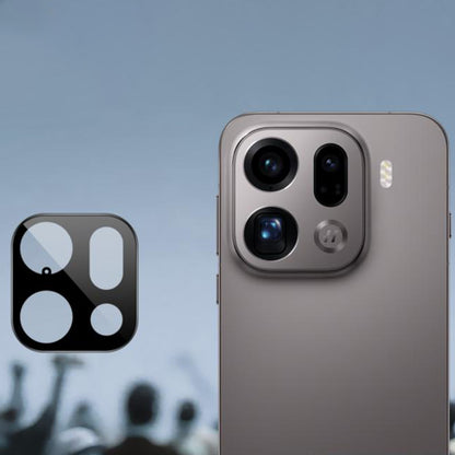 Protector de cámara trasera Techsuit para Oppo Find X9 Pro, Cristal Templado, Negro