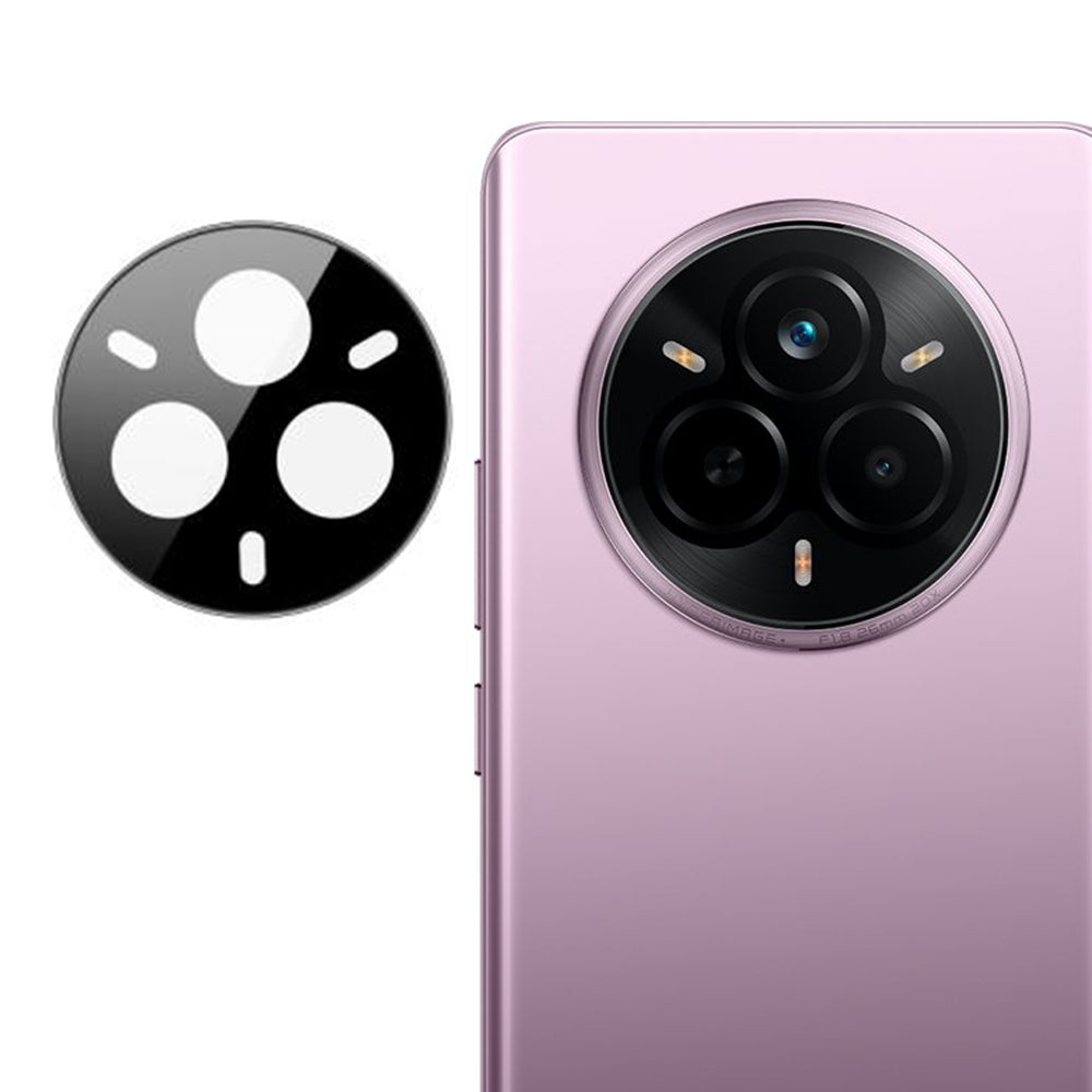Protector de cámara trasera Techsuit para Realme 14 Pro, vidrio templado, negro