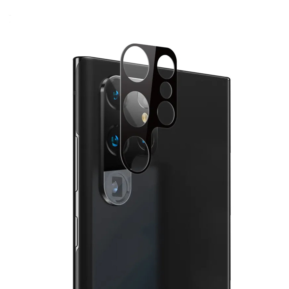 Protector de cámara trasera Techsuit para Samsung Galaxy S23 Ultra S918, vidrio templado, negro