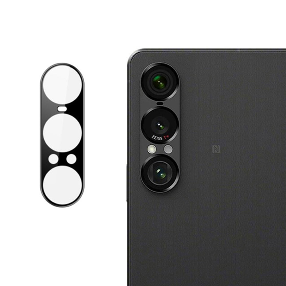 Protector de cámara trasera Techsuit para Sony Xperia 1 VII, vidrio templado, negro