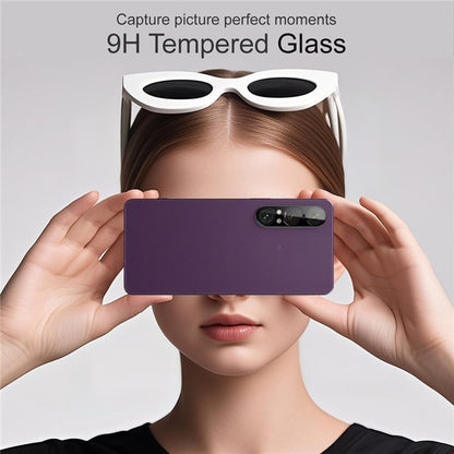 Protector de cámara trasera Techsuit para Sony Xperia 1 VII, vidrio templado, negro