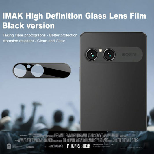 Protector de pantalla para cámara trasera Techsuit para Sony Xperia 10 VII, vidrio templado, negro