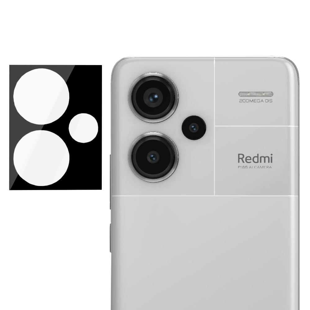 Protector de cámara trasera Techsuit para Xiaomi Redmi Note 13 Pro+, vidrio templado, negro