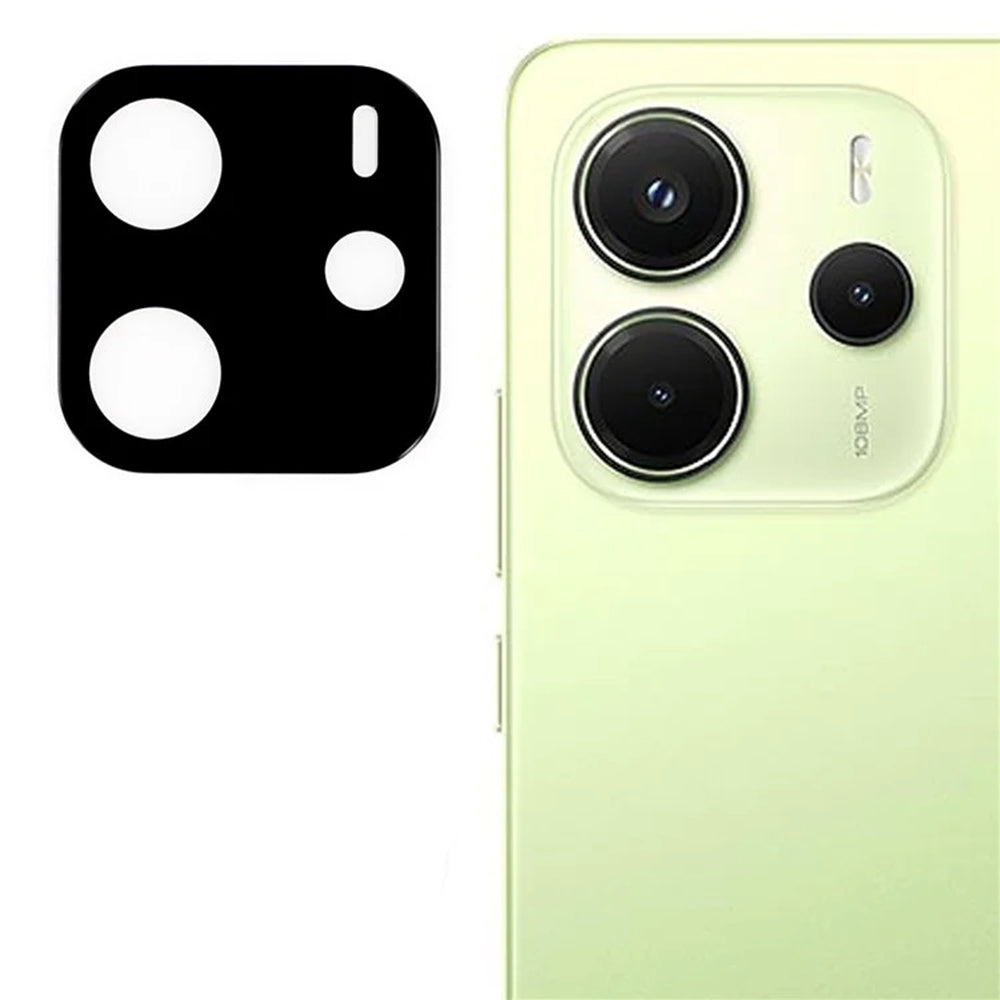 Protector de cámara trasera Techsuit para Xiaomi Redmi Note 14 4G (Regional), vidrio templado, negro