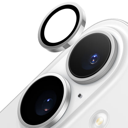 Protector de cámara trasera Torras Lensguard para Apple iPhone 16 Plus / 16, Cristal Templado, Gris Metálico