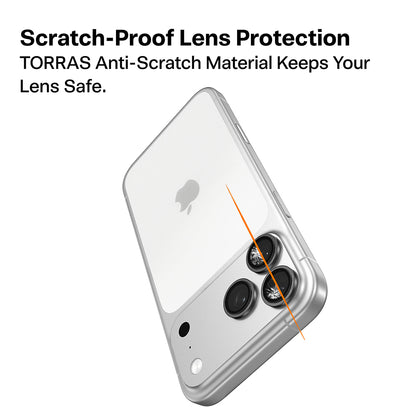 Protector de cámara trasera Torras Lensguard para Apple iPhone 17 Pro Max / 17 Pro, vidrio templado, azul