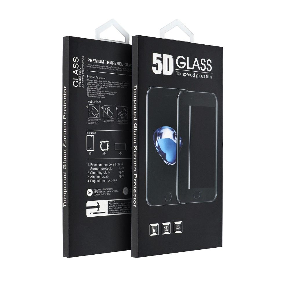 Protector de pantalla OEM para Apple iPhone 6s Plus / 6 Plus, Cristal blindado, Pegado completo, 5D, Negro 