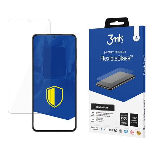 Protector de Pantalla 3MK FlexibleGlass para Samsung Galaxy S24 S921, Cristal Flexible, Pegado Completo 