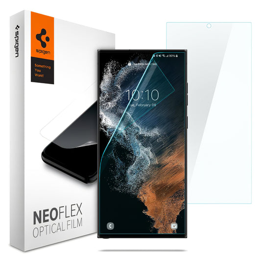 Protector de pantalla Spigen Neo Flex para Samsung Galaxy S22 Ultra 5G S908, HydroGel, Juego 2 piezas AFL04137 