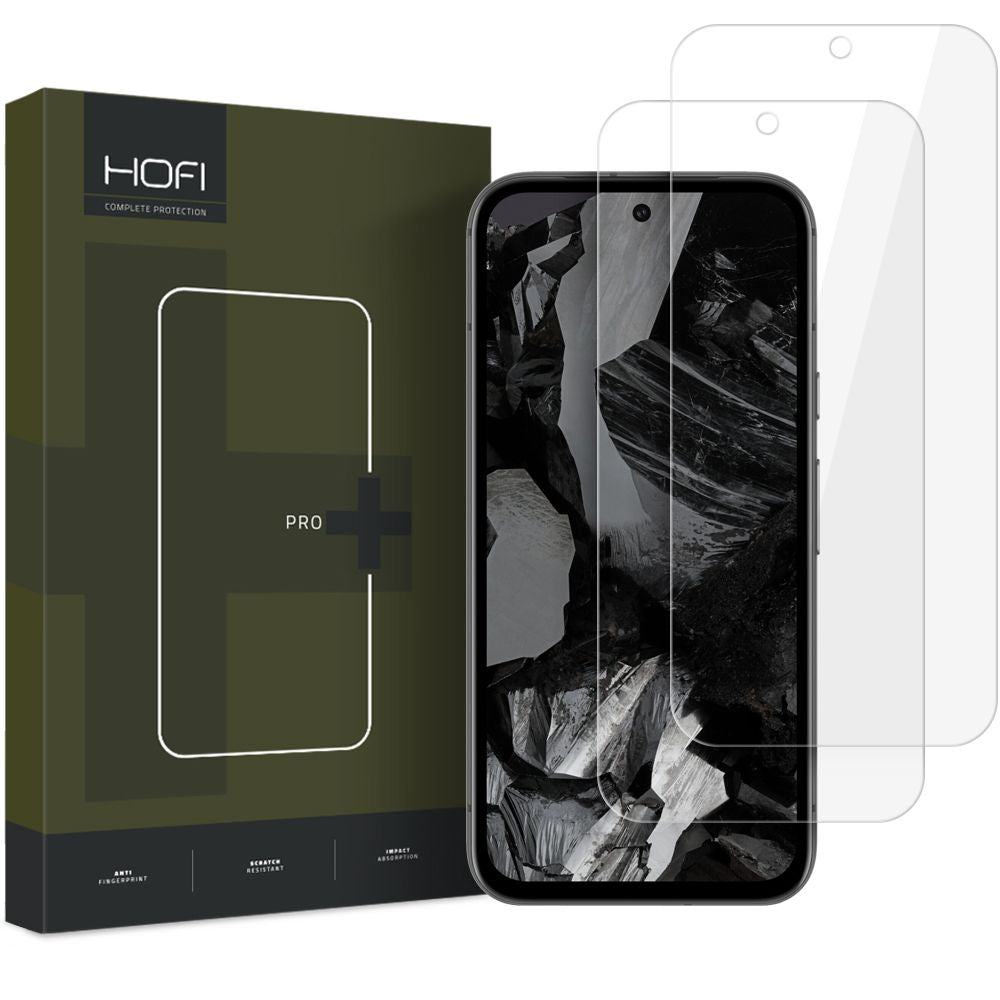 HOFI Glass PRO+ Protector de pantalla para Google Pixel 9 / 9 Pro, cristal protegido, pegamento completo, juego 2 piezas, 2.5D 