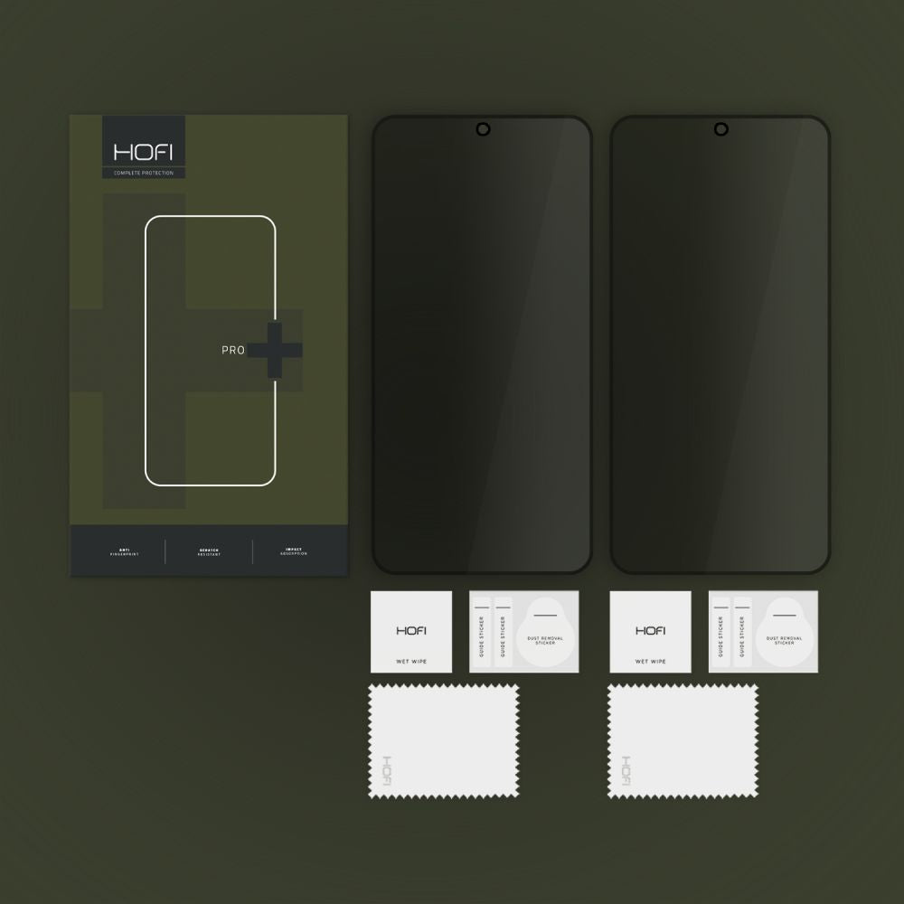 Protector de pantalla Privacy HOFI Glass PRO+ para Samsung Galaxy S25 S931, Vidrio templado, Pegamento completo, Set de 2 piezas