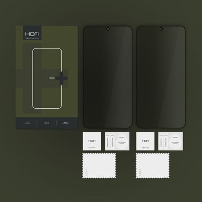 Protector de pantalla Privacy HOFI Glass PRO+ para Samsung Galaxy S25 S931, Vidrio templado, Pegamento completo, Set de 2 piezas