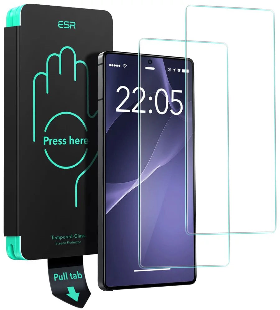 Protector de pantalla ESR para Samsung Galaxy S25 Ultra S938, Cristal Templado, Adhesivo Completo, Set de 2 piezas