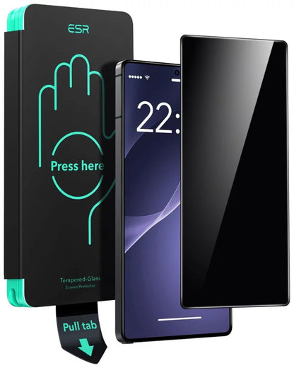 Protector de pantalla Privacy ESR para Samsung Galaxy S25 Ultra S938, Cristal Templado, Full Glue