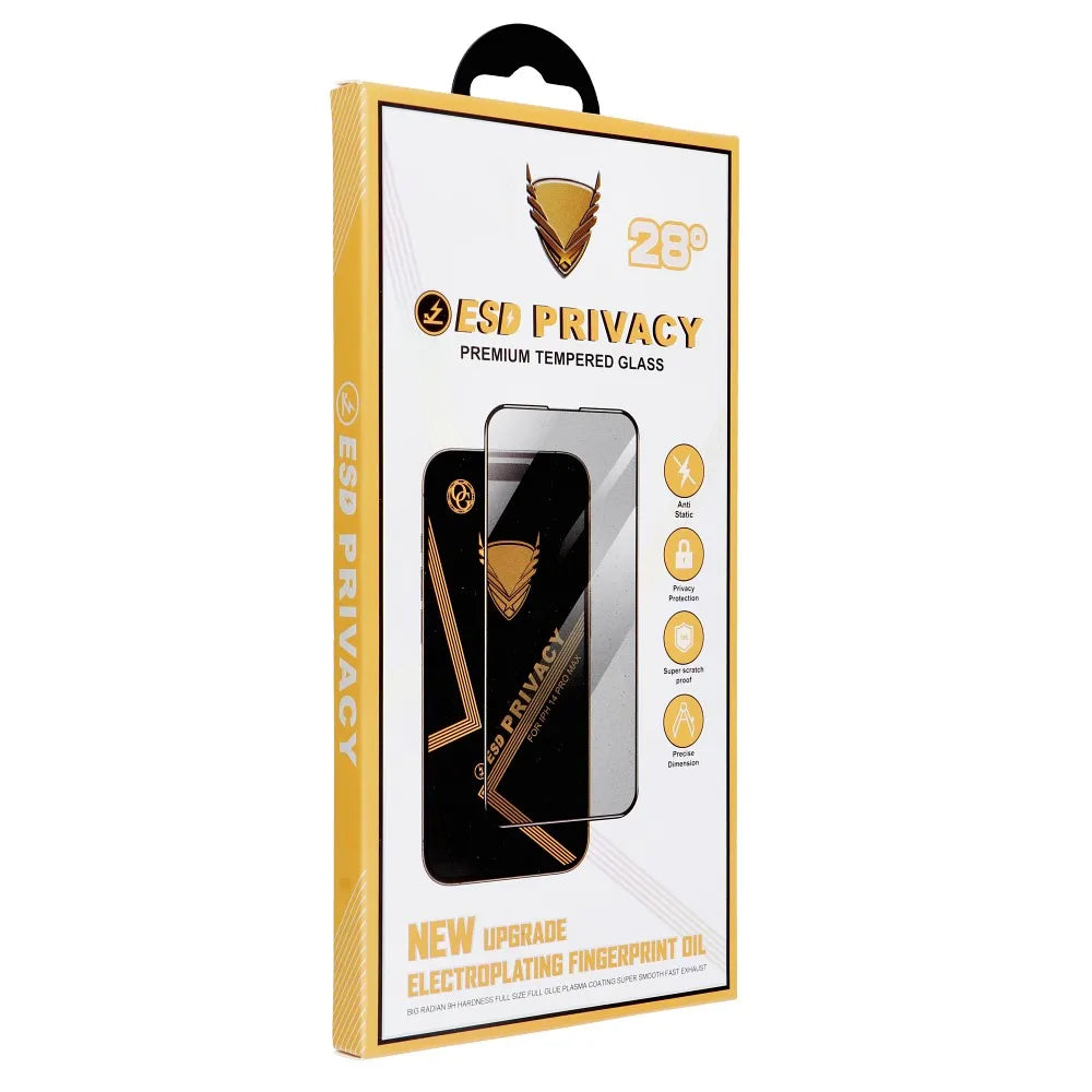 Protector de pantalla Privacy OG Premium para Apple iPhone 17 Pro, Cristal Templado, Full Glue