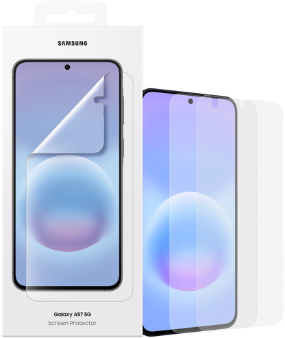 Protector de pantalla Samsung para Galaxy A57 5G, Plástico, Set de 2 piezas EF-UA576CTEGWW