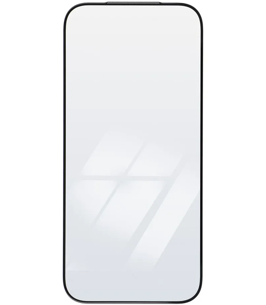 OEM Ultra Strong 45KG Screen Protector for Apple iPhone 16 / 15, Tempered Glass, Full Glue, 2.5D, Black