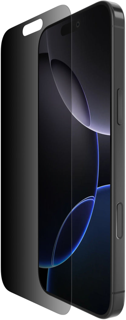 Protector de pantalla Privacy Belkin ScreenForce InvisiGlass para Apple iPhone 16 Pro Max, vidrio templado, adhesivo completo OVA170hq