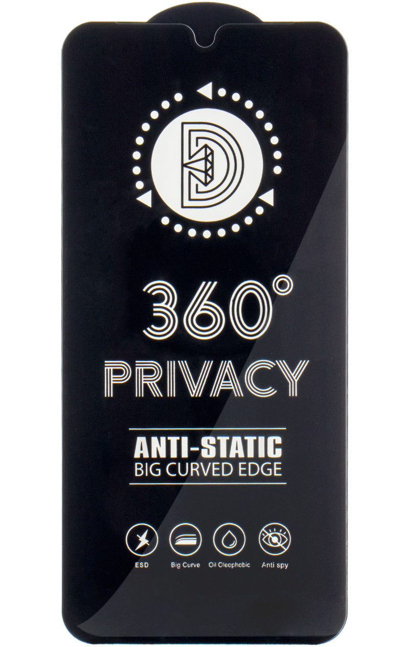 Protector de pantalla Privacy OEM 360 para Samsung Galaxy A37 5G, vidrio templado, adhesivo completo