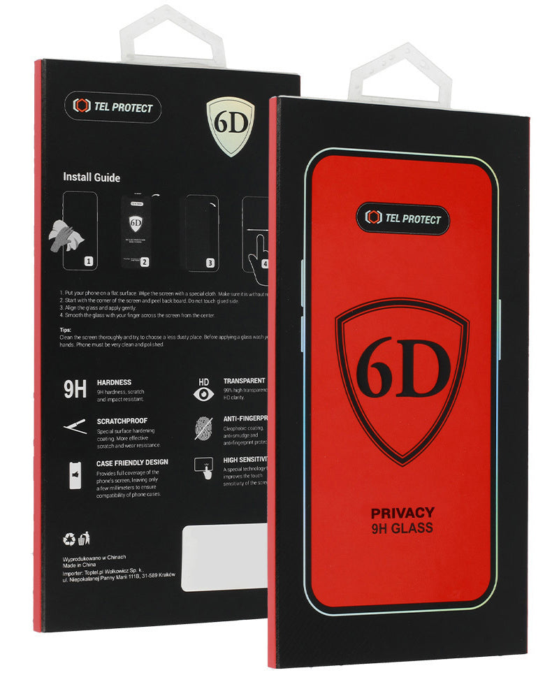 Protector de pantalla Privacy OEM para Apple iPhone 18 Pro Max, vidrio templado, adhesivo completo, 6D, negro