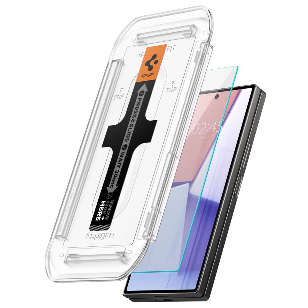 Protector de pantalla Spigen EZ FIT para Samsung Galaxy Z Fold6 F956, Glass Shielded, Full Glue, Set 2 piezas, 2.5D, 2.5D, Pantalla exterior AGL07969 