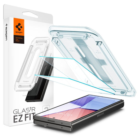 Protector de pantalla Spigen EZ FIT para Samsung Galaxy Z Fold6 F956, Glass Shielded, Full Glue, Set 2 piezas, 2.5D, 2.5D, Pantalla exterior AGL07969 