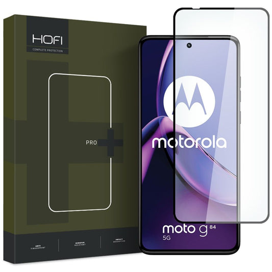 Protector de pantalla HOFI PRO+ para Motorola Moto G84, Película protectora de pantalla, Cristal, Pegamento completo, Negro 