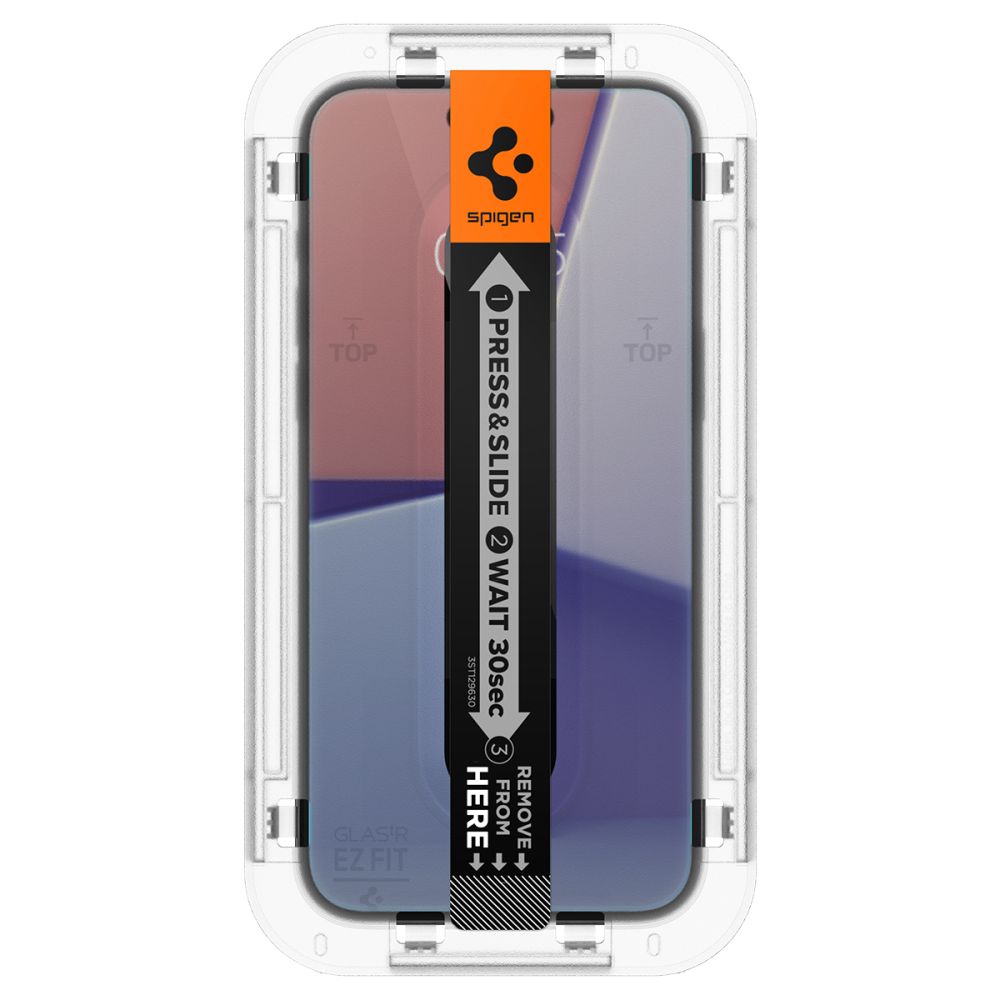 Spigen EZ FIT Privacy Protector de Pantalla para Apple iPhone 16 / 15, con protección de vidrio, pegamento completo, 2.5D AGL07121