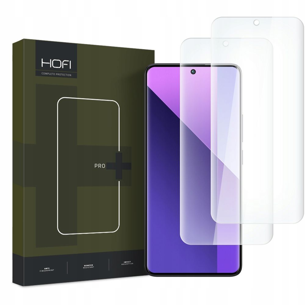 HOFI PRO+ Protector de Pantalla para Xiaomi Redmi Note 13 Pro+, Cristal Protector, Pegamento UV, Juego de 2 piezas