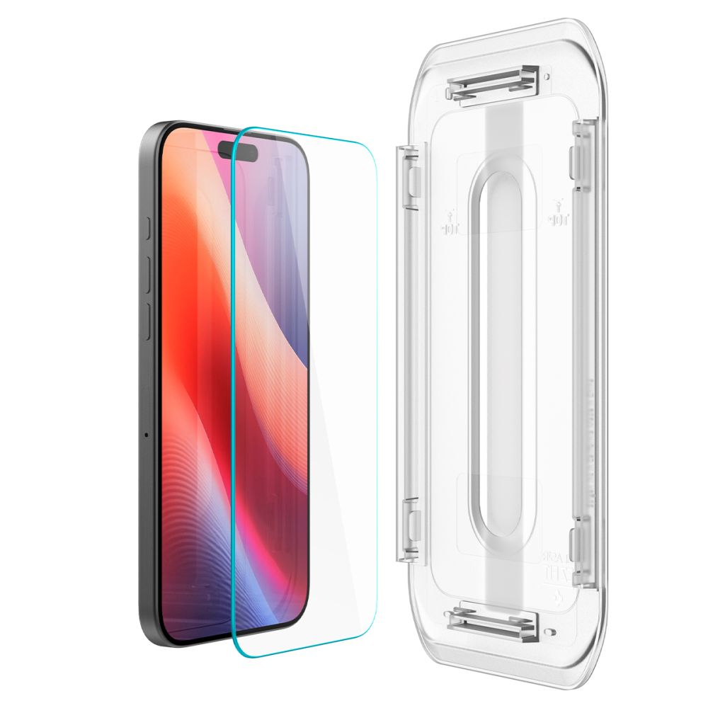 Spigen EZ FIT Protector de Pantalla para Apple iPhone 16 Pro Max, Cristal Protegido, Pegamento Completo AGL07914 