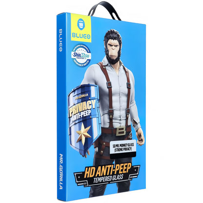 Protector de pantalla Privacy Blueo para Apple iPhone 16 Pro, Cristal Templado, Adhesivo Completo, 5D