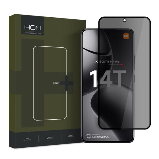 Protector de pantalla de privacidad HOFI Glass PRO+ para Xiaomi 14T Pro / 14T, Escudo protector, pegamento completo, 2.5D 