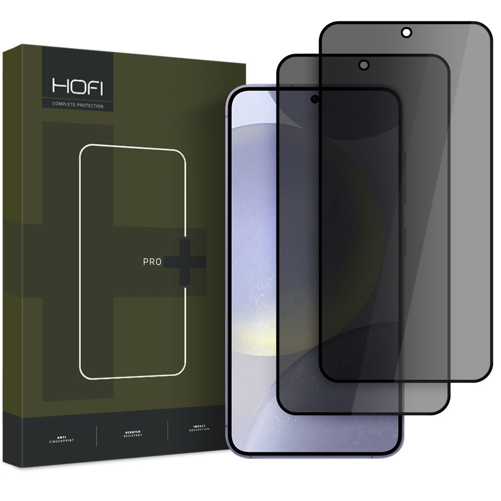 Protector de pantalla Privacy HOFI Glass PRO+ para Samsung Galaxy S25 S931, Vidrio templado, Pegamento completo, Set de 2 piezas