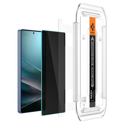 Protector de pantalla Privacy Spigen GlastR EZ FIT HD para Samsung Galaxy S25 Ultra S938, vidrio templado, adhesivo completo, set de 2 piezas AGL09335