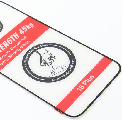 Protector de pantalla OEM Ultra Strong 45KG para Samsung Galaxy A55 5G A556, Vidrio Templado, Pegamento Completo, 2.5D, Negro