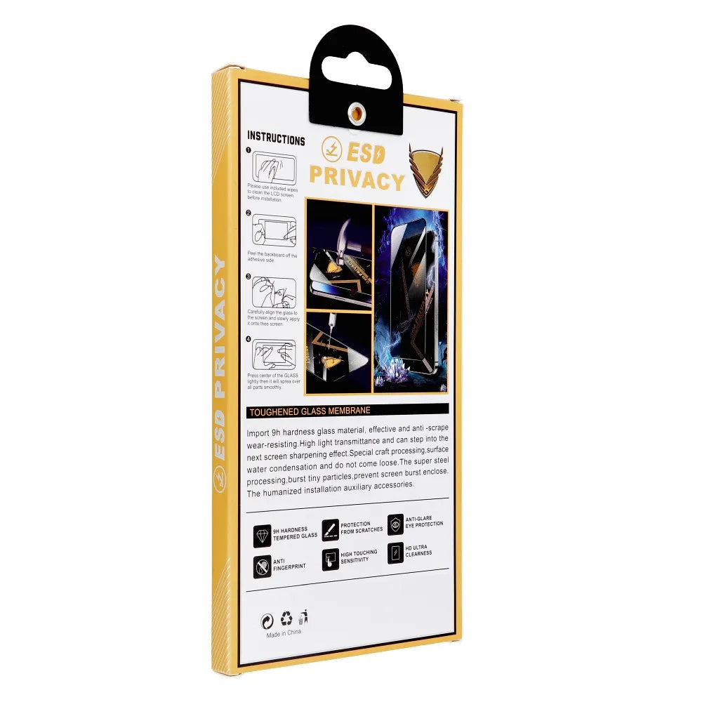 Protector de pantalla Privacy OG Premium para Apple iPhone 17 Pro, Cristal Templado, Full Glue