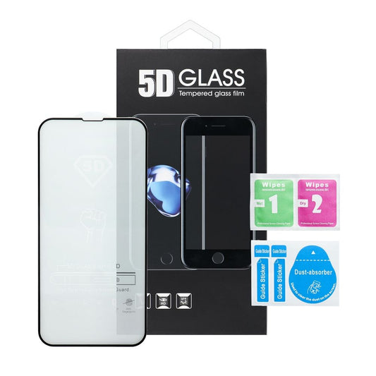 Protector de pantalla OEM para Samsung Galaxy A17 4G / A17 5G / A16 5G A166 / A16 4G A165, Vidrio templado, Pegamento completo, 5D, Negro