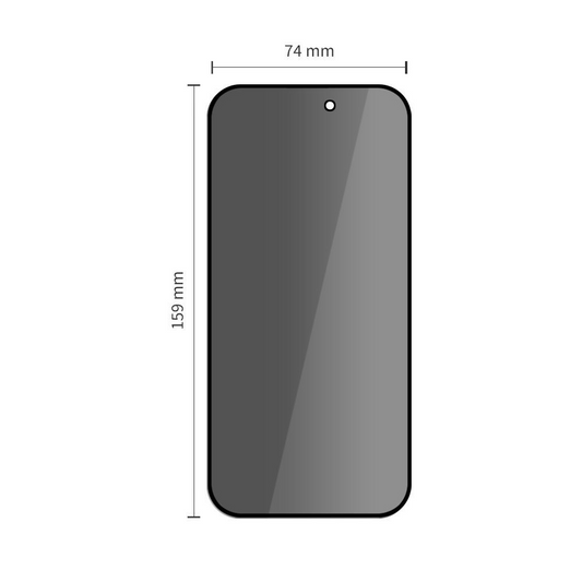 Protector de pantalla Privacy Tech-Protect Spy+ para Apple iPhone 17 Pro Max / 16 Pro Max, vidrio templado, adhesivo completo, set de 2 piezas