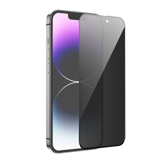 Protector de pantalla Privacy HOCO G15 para Apple iPhone 16 Plus / 15 Plus, Cristal Templado, Full Glue, 5D