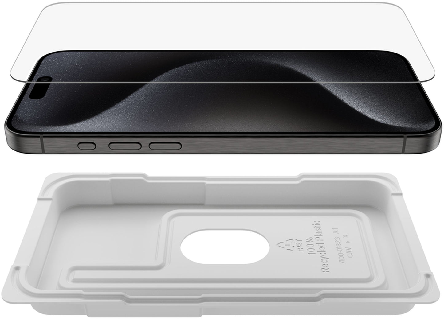 Protector de pantalla Belkin ScreenForce UltraGlass 2 para Apple iPhone 15 Pro Max, Vidrio templado, Full Glue OVA134zz