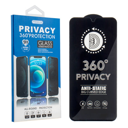 Protector de pantalla Privacy OEM 360 para Samsung Galaxy A37 5G, vidrio templado, adhesivo completo