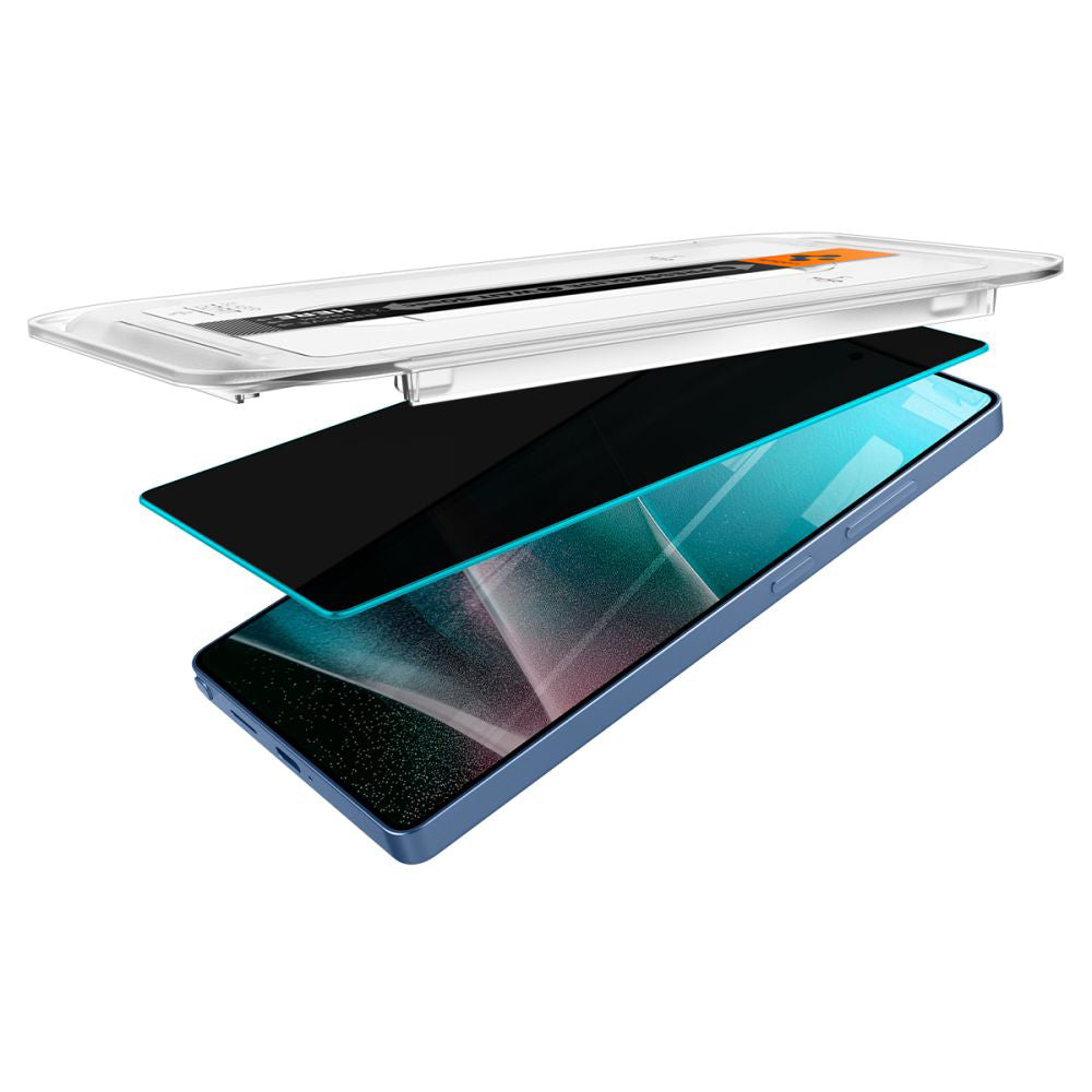 Protector de pantalla Privacy Spigen GlastR EZ FIT HD para Samsung Galaxy S25 Ultra S938, vidrio templado, adhesivo completo, set de 2 piezas AGL09335