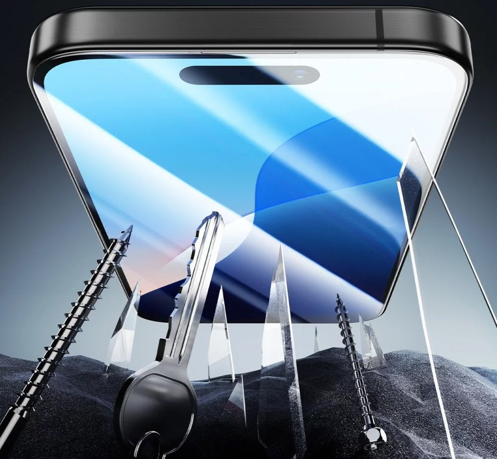 ESR Armorite Screen Protector for Apple iPhone 16, Tempered Glass, Full Glue, Black