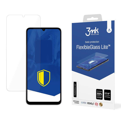 Protector de pantalla 3MK FlexibleGlass Lite para Samsung Galaxy A05s A057, Vidrio Flexible, Pegamento Completo