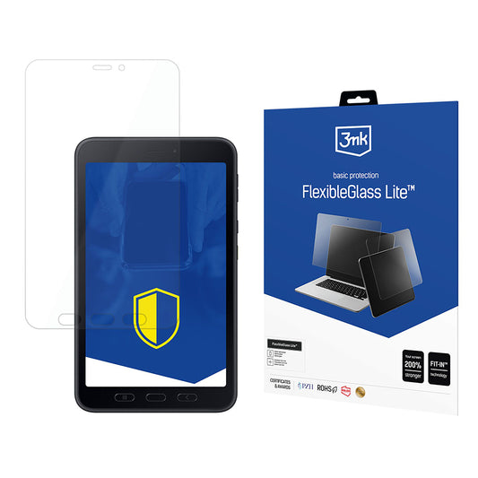 Protector de pantalla 3MK FlexibleGlass Lite para Samsung Galaxy Tab Active5, vidrio flexible, adhesivo completo
